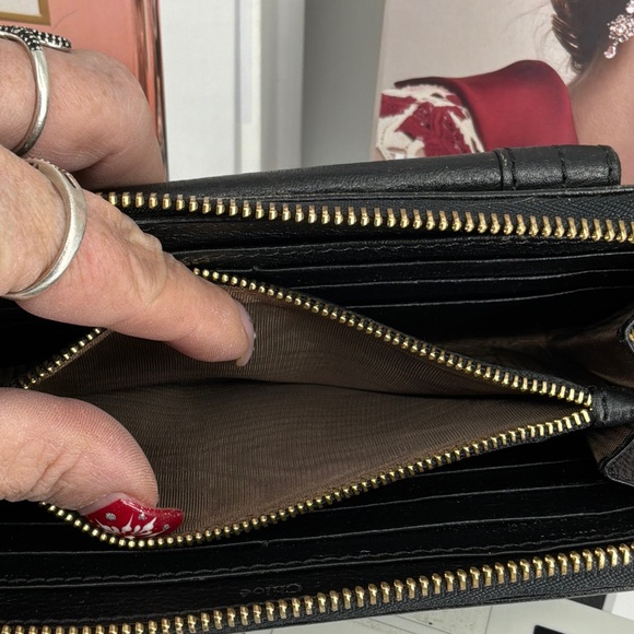 Chloé Black Portefeuille Leather Wallet with Chloe COA - Picture 7 of 12
